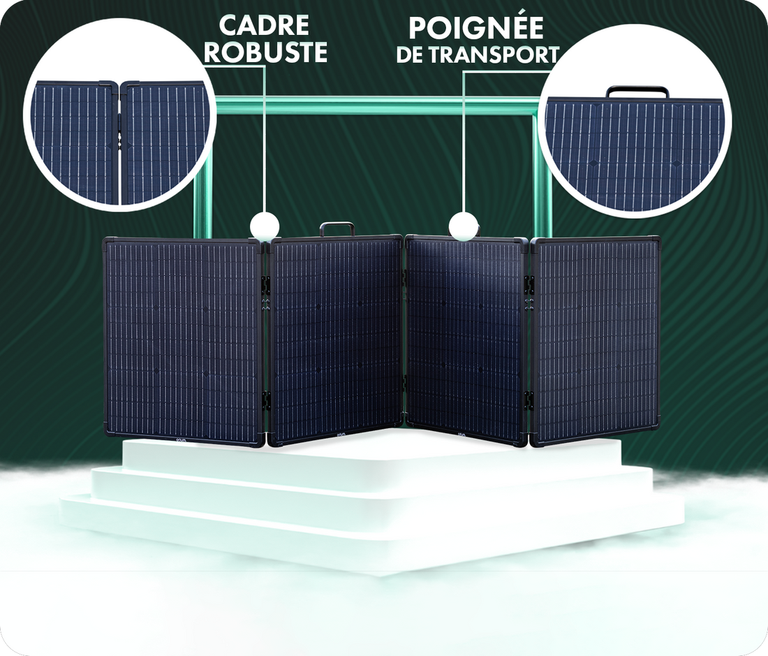 PANNEAU SOLAIRE PLIANT CADRÉ 200W ORIUM