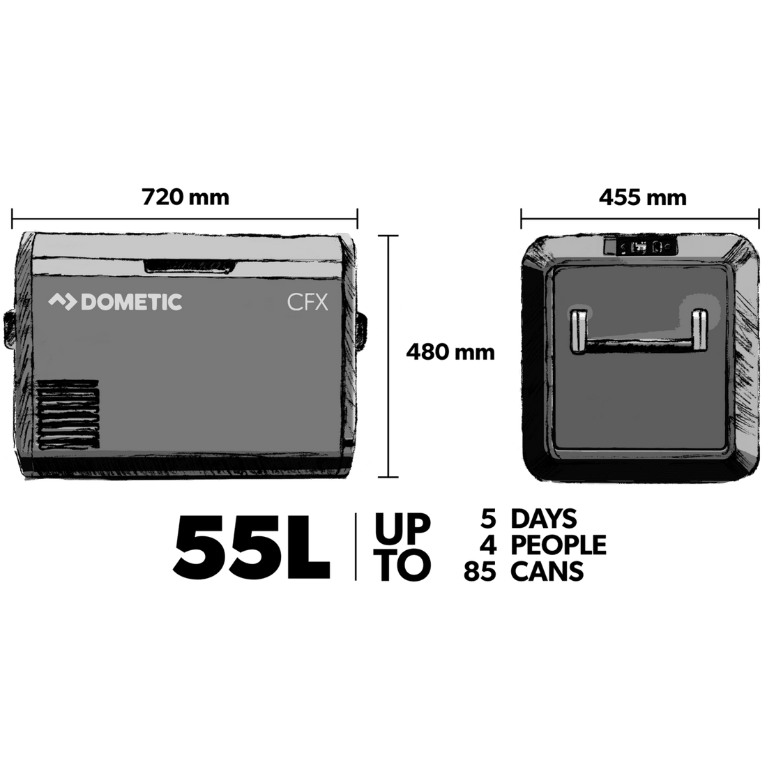 Glacière portable à compression Dometic CFX3 55L