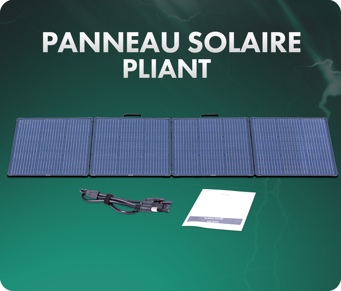 PANNEAU SOLAIRE PLIANT CADRÉ 200W ORIUM